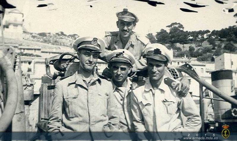 1948. Oficiales en la vela del G-7